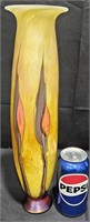 Signed Beautiful Tall Art Glass Vase