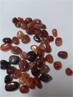 Lot of Mostly Carnelian Tumbled Polished Stones