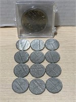 1951 Big Nickel with a dozen 151 nickels