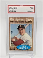 1962 Topps Ken Boyer All Star PSA NM 7 #392