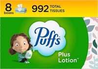 Puffs Plus Lotion Facial Tissues, 8 Family Boxes,