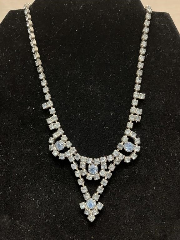 VTG 1950's Art Deco Formal rhinestone necklace