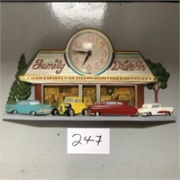 Family Drive-In Clock