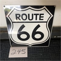 Porcelain Route 66 Sign