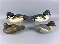 2 Pairs of Goldeneye Duck Decoys by Marv Meyer,