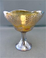 Indiana Marigold Carnival Glass Compote Dish