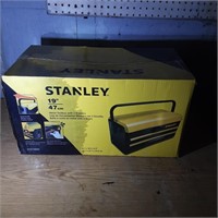 Stanley 19 inch metal toolbox with two drawers