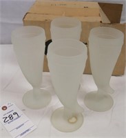 SET OF 4 TIARA FROSTED GOBLETS