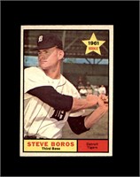 1961 Topps #348 Steve Boros EX to EX-MT+