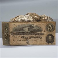 1864 CONFEDERATE RICHMOND 5 DOLLAR NOTE BILL