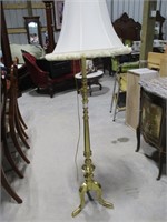 401-BRASS FLOOR LAMP W/ SHADE