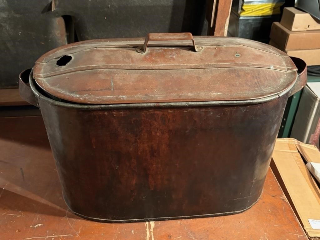 Copper Boiler w/ Lid, Handmade, Approx. 10 lbs