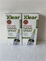 2 Xlear rescue nasal sprays 1oz