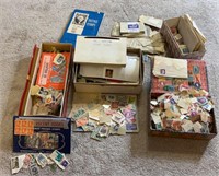 Lot Of 4 Boxes Of Vintage Stamps