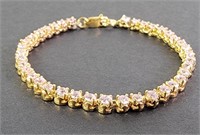 Pink Gemstone & GF Bracelet