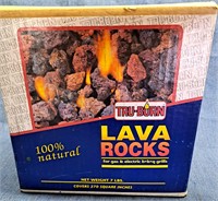 NEW UNOPENED BOX OF LAVA ROCKS FOR GAS GRILL