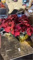 Lot of 4 Fake poinsettia plants