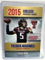 Patrick Mahomes 2015 Rookie Phenoms College Rookie