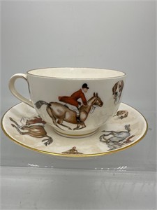 Royal Worcester horse cup and saucer