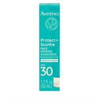 (2pack)Aveeno Protect + Soothe Face Mineral Sunscr