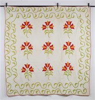 Antique Tulip Quilt from 1853 by Susan Thompson