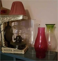 Oil lamp and lamp shades