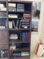 Wood bookshelf, books sold separately