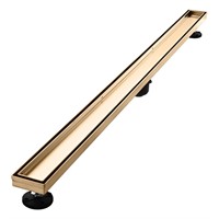 Linear Shower Floor Drain, Brushed Gold 48 Inch