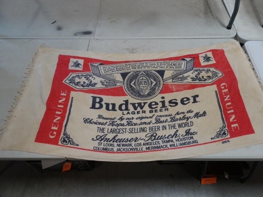 Vintage Budweiser Promotional Towel