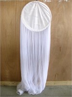WHITE BED CANOPY APPROX. 28" DIAMETER