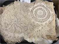 Crocheted Table Covers and Doilies
