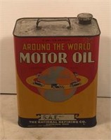 Around the world motor oil can