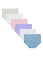 6pcs Size 9 Hanes Women's Organic Cotton Panties