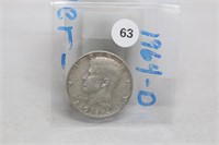 1963-D & 1964-D 90% Silver Half Dollars