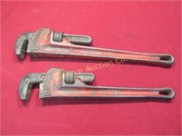 Ridgid Pipe Wrenches 14" & 18" 2 piece lot