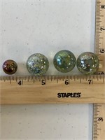 4 Speckled marbles 3-1" 5/8