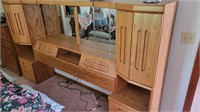 Oak cabinet headboard