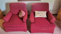 Pair of matching upholstered armchairs