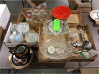 Large lot glassware, food grinder, holiday