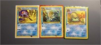 Three 1st Edition Pokemon Cards