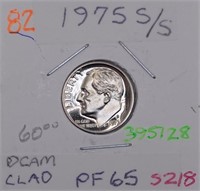 1975-S over S Roosevelt Dime