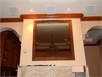 Tilting In Wall Mirror TV Cabinet With  TV Inside