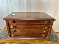 Antique 4 Drawer Spool Cabinet