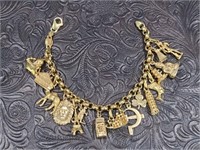 Urlano 18kt Travel Charm Bracelet 14kt Gold Charms