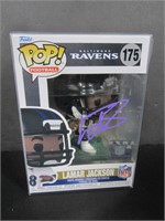 Lamar Jackson Signed Funko Pop COA Pros