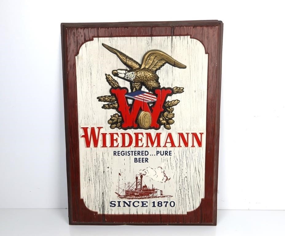 VINTAGE WIEDEMAN BEER SIGN