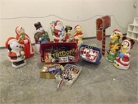 9 OUTDOOR LIGHTED PLASTIC  & other CHRISTMAS DECOR