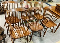 Set of six matching dining chairs - nice modern