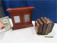 (2) Neat 3way Pic Frame & Marble Book Ends