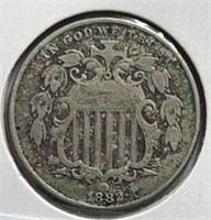 1882 Shield Nickel VF